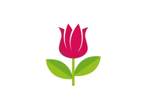 Rose logo flower Stock Illustration