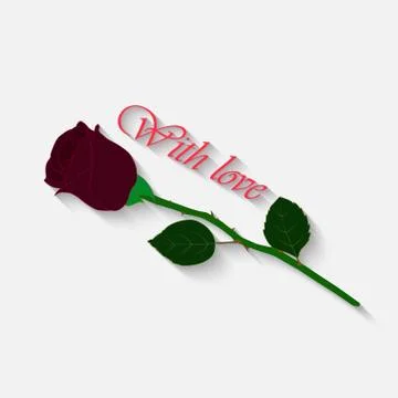 Rose with Love Stock Illustration