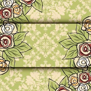 Rose motif,Flower design elements vector イラスト素材