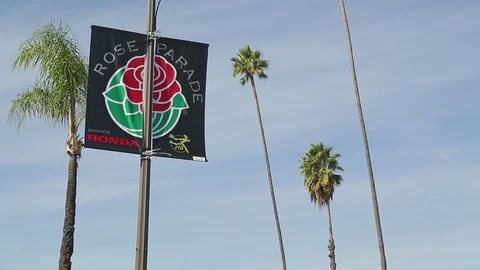 Rose Parade sign Stock Footage 85368871