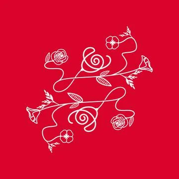 Rose Pattern Background Stockillustratie