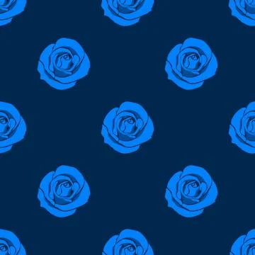 Rose pattern blue minimal texture Stock-Illustration