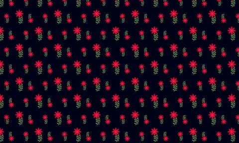 Rose pattern in dark background Stock Illustration