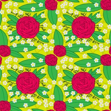Rose Pattern Stock Illustration