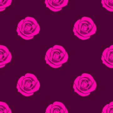 Rose pattern purple violet pink minimal texture Stock Illustration