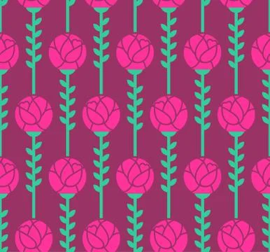 Rose pattern seamless. flower background. 8 March texture Illustrazione stock