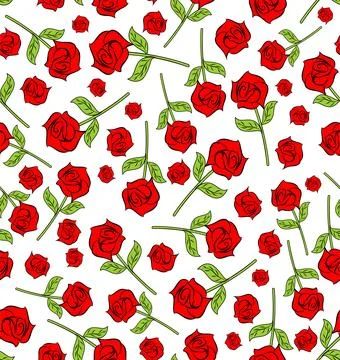 Rose pattern seamless. Roses background. flower texture Stock Illustration
