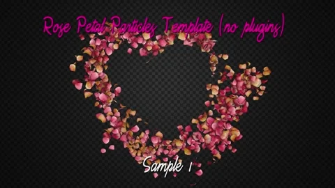 Rose Petal Particles Burst, Transition and Streak Generator. No Plugins. 库存 After Effects