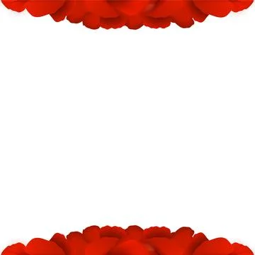 Rose Petals Border Stock Illustration