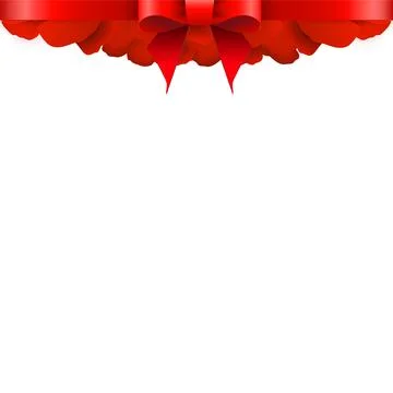 Rose Petals Border on white background. Stock Illustration