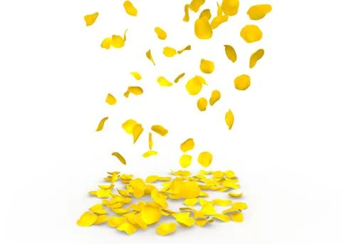 Rose petals fall to the floor Stock Illustration
