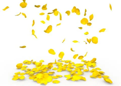 Rose petals fall to the floor Stock Illustration