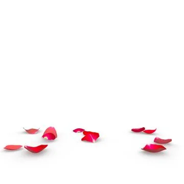 Rose petals fall to the floor Stock Illustration