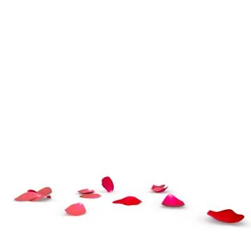 Rose petals fall to the floor Stock Illustration