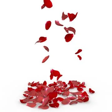 Rose petals fall to the floor Stock Illustration