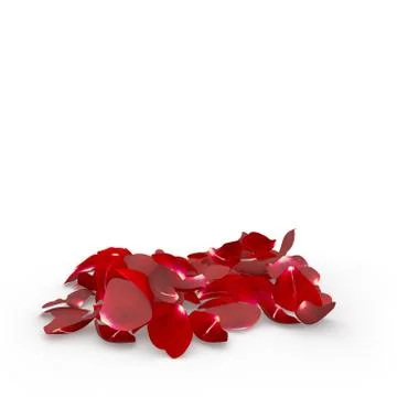 Rose petals fall to the floor Stock Illustration