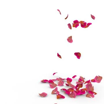 Rose petals fall to the floor Stock Illustration