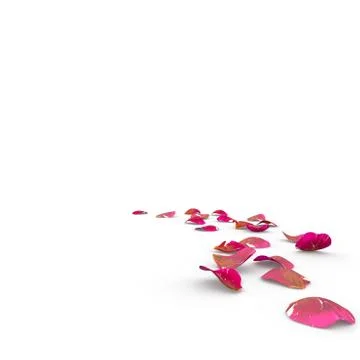 Rose petals fall to the floor Stock Illustration