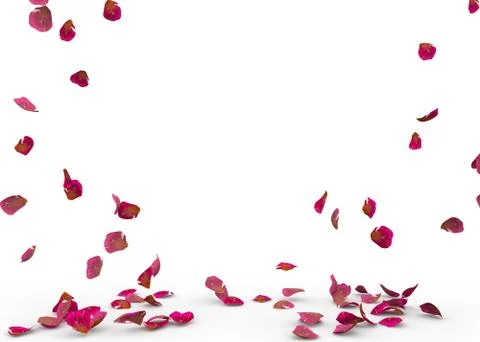Rose petals fall to the floor Stock Illustration