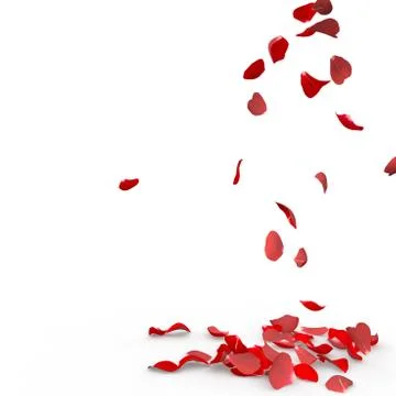 Rose petals fall to the floor Stock Illustration