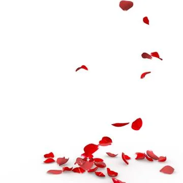 Rose petals fall to the floor Stock Illustration