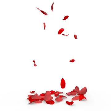 Rose petals fall to the floor Stock Illustration