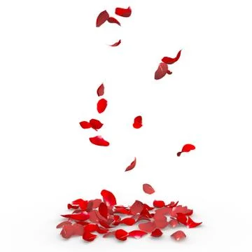 Rose petals fall to the floor Illustrazione stock
