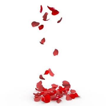 Rose petals fall to the floor Illustrazione stock