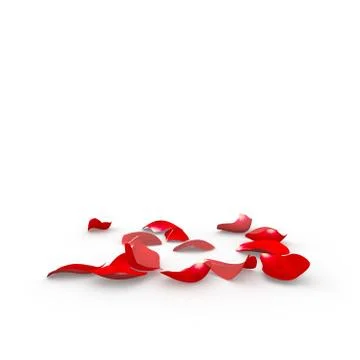 Rose petals fall to the floor Stock Illustration