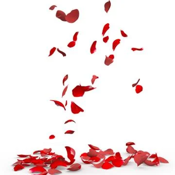 Rose petals fall to the floor Stock Illustration