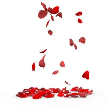 Rose petals fall to the floor Stock Illustration