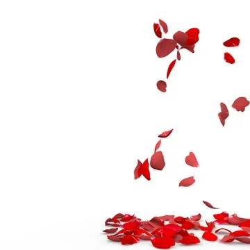 Rose petals fall to the floor Stock Illustration