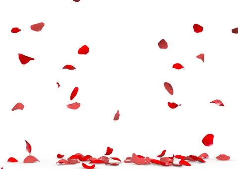 Rose petals fall to the floor Stock Illustration