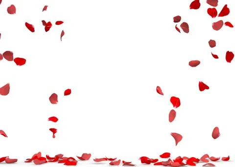 Rose petals fall to the floor Stock Illustration