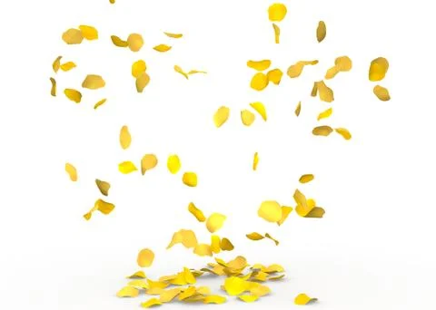 Rose petals fall to the floor Stock Illustration