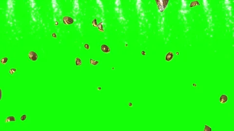 Rose petals falling on green screen background Видео 337759801