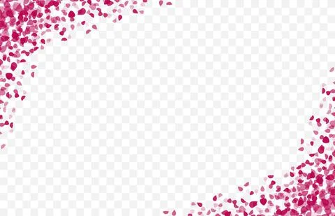 Rose Petals Frame, Border For Decorations, And Card Stock Illustration