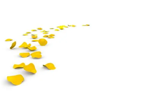 Rose petals lying on the floor Stock Illustration