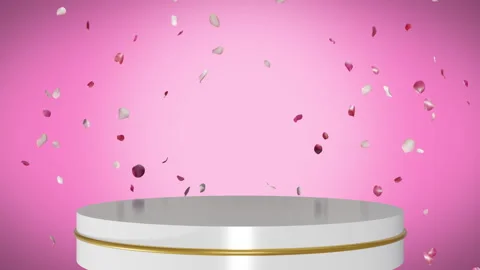 Rose Petals Podium Stock Footage 297747011