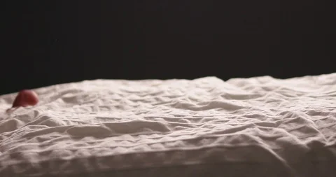 Rose Petals WS Falling on Bed 120fps Stock Footage 127131064