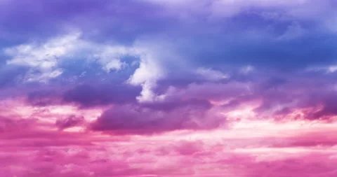 Rose pink and violet clouds 4K time lapse. Vidéo 237743493