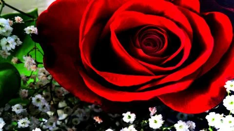 Rose In plastic Wrapper Stock Photos