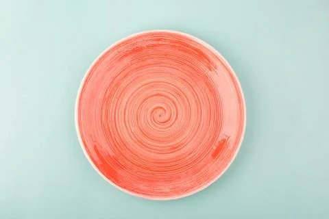 Rose plate on the light blue background Foto stock