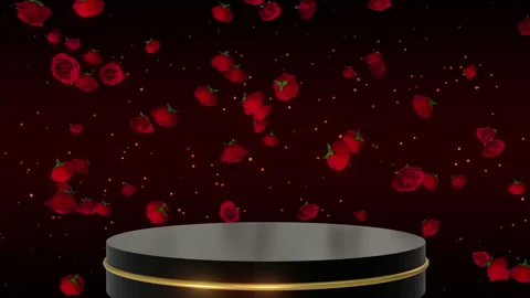 Rose Podium Particles Stock Footage 272944898