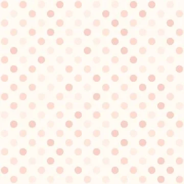 Rose polka dot pattern. Seamless vector background Stock Illustration