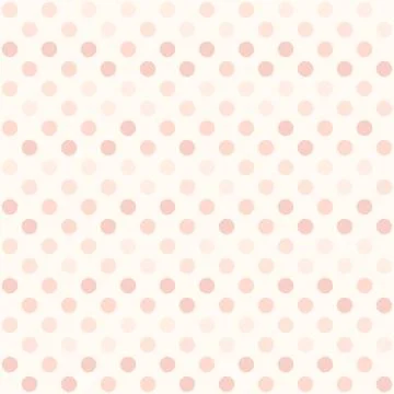 Rose polka dot pattern. Seamless vector background Illustrazione stock
