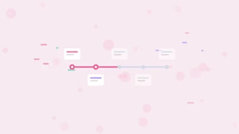 Rose Product Roadmap Flat Design Seamless Loop Animated Background For Product Stock Footage 342458100
