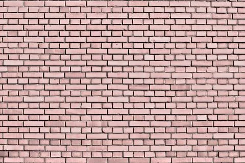 Rose quartz brick wall background Stock Illustration
