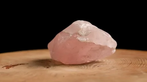 Rose Quartz Stone Stock Footage 284266352