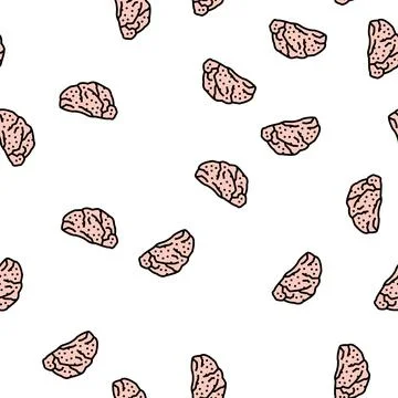Rose quartz stone rock vector seamless pattern Illustrazione stock